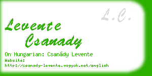levente csanady business card